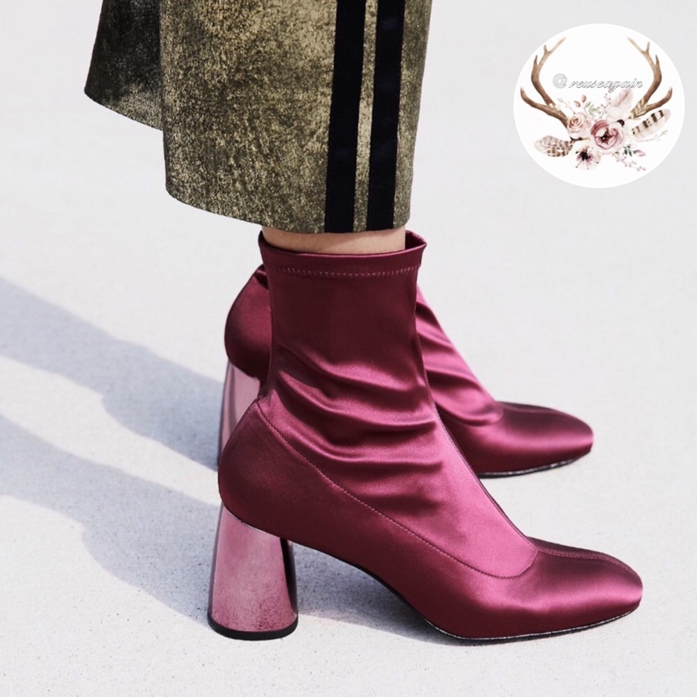 Free People Spectrum Sock Boots Mirror Heel NWOB